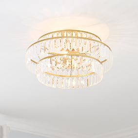 Monique Lhuillier Crystal Drop Flush Mount (18")