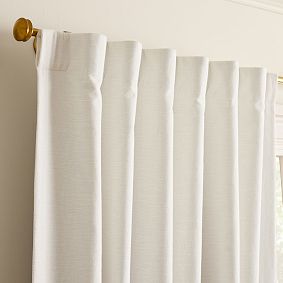 Open Box: Evelyn Linen Blackout Curtain (54"W x 108"L) - Ivory