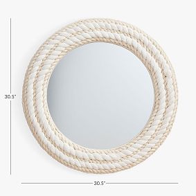 Cotton Rope Round Mirror (31")