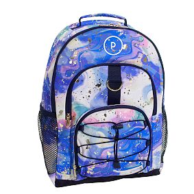 Gear-Up Colorflow Gold Metallic Deep Blue Backpack, Large