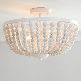 Naturalist Wood Ball Flush Mount (18")