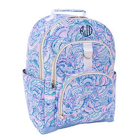 Lilly Pulitzer Happy As A Clam Backpack and Slim Water Bottle Bundle