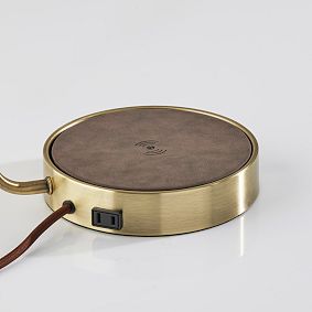 Brooks Wireless Charging Desk Lamp with USB (18")
