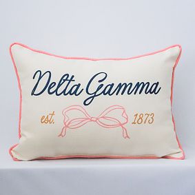 Sorority Bow Script Pillow