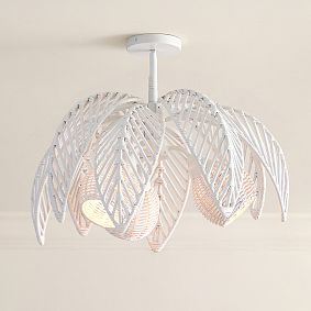 Palm Tree Rattan Chandelier (15")