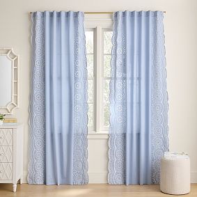AERIN Eyelet Scallop Light-Filtering Curtain