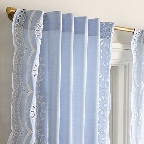 AERIN Eyelet Scallop Light-Filtering Curtain