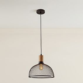 Mesh Metal Hanging Pendant (10"-13")
