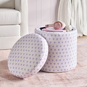 Roller Rabbit Round Storage Ottoman