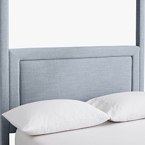 Scallop Upholstered Canopy Bed