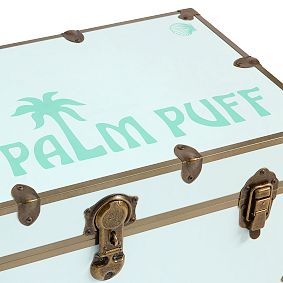Pink Palm Puff Standard Dorm Trunk (32")