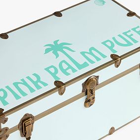Pink Palm Puff XXL Dorm Trunk (36")
