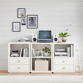 Keaton 4-Drawer Bookcase with Cubbies (66")