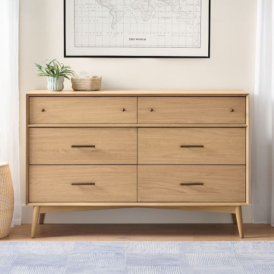 mid century dresser west elm x pbt Mid-Century 6-Drawer Wide (56w x 18d