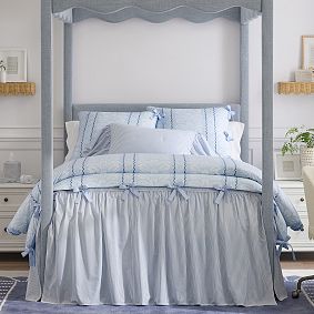Augusta Floral Stripe Organic Duvet Cover