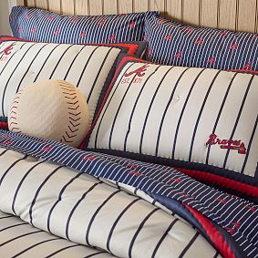 <em>MLB</em>™<em>Atlanta Braves</em>™ Stripe Organic Sheet Set