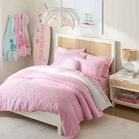 Pink Palm Puff Organic Sheet Set