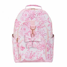 LoveShackFancy Pink Damask Bow Bag Charm