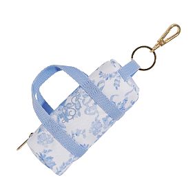 LoveShackFancy Blue Damask Mini Duffle Bag Charm