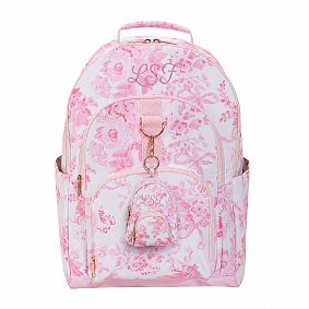 LoveShackFancy Pink Damask Mini Backpack Bag Charm