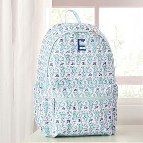 Colby Roller Rabbit Teal Monkey Backpack