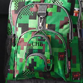 Minecraft Green Camo Mini Backpack Bag Charm