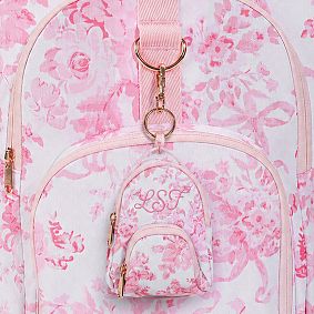 LoveShackFancy Pink Damask Mini Backpack Bag Charm
