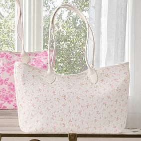 LoveShackFancy Pink Ditsy Tote Bag