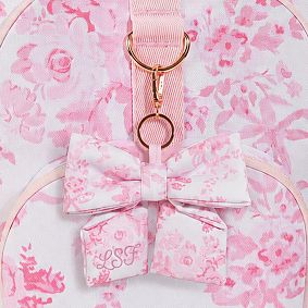 LoveShackFancy Pink Damask Bow Bag Charm