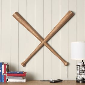Backlit Baseball Bat Decor