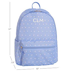 Colby Roller Rabbit Blue Hearts Backpack, Large