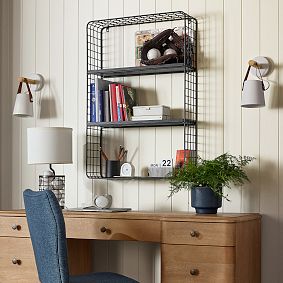 Metal Grid Wall Bookcase (24"x36")