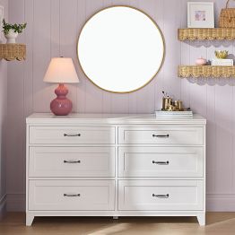 white round dresser Modern Marble Table-Top Cabinet Small brown dresser Round White Capiz Mirror with