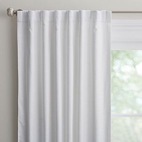 Open Box: Evelyn Linen Blackout Curtain (54"W x 108"L) - White