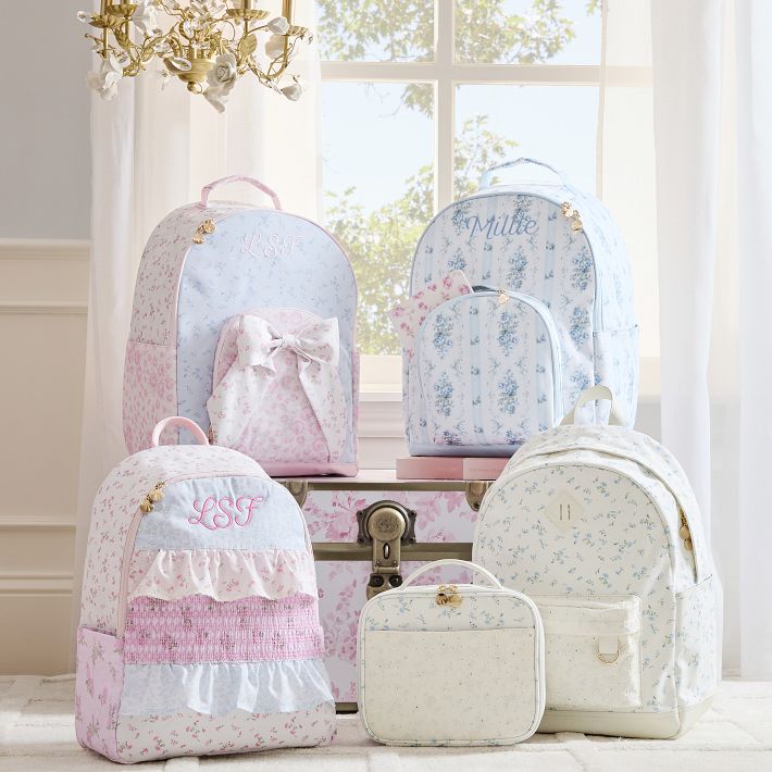 Gear-Up LoveShackFancy Prairie Bow Backpack & Water Bottle 