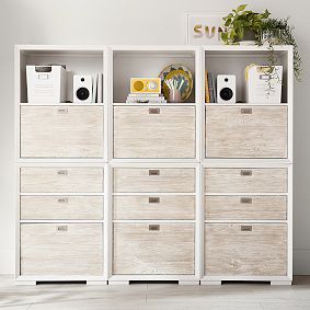 Callum Triple Mixed Drawer Tall Storage Bookcase (75")
