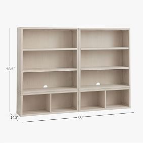 Costa Double 3-Shelf Bookcase (80")