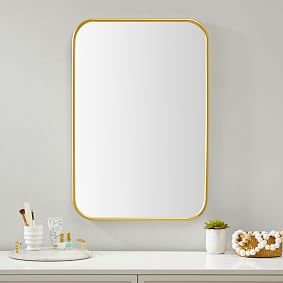 Metal Framed Rectangular Mirror (20"x30")