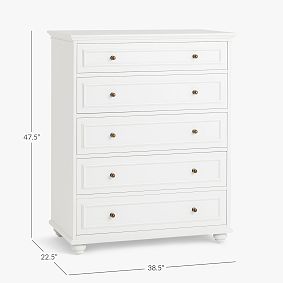 Chelsea 5-Drawer Tall Dresser (38.5w x 22.5d")