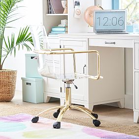 Paige Acrylic Swivel Desk Chair