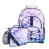 Purple Navy Laguna Tie-Dye Backpack & Cold Pack Lunch Bundle