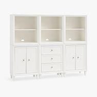 Auburn Triple Tower Set Mixed Shelves, Drawers, & Cabinets (76.5")