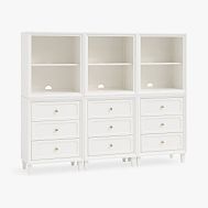 Auburn Triple Tower Set Shelves and Drawers (76.5")