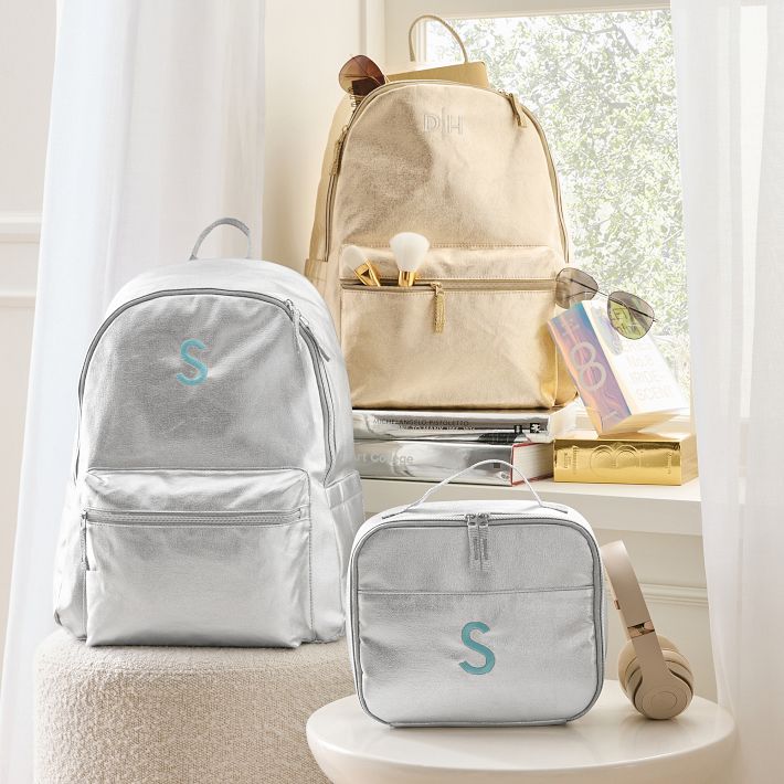 ポッタリーバーンリュック シルバー Colby Metallic Silver Backpack, Large | Pottery Barn Teen