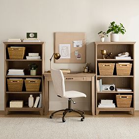 Hampton Small Space Writing Desk &amp; Bookcase Set (98"x16")