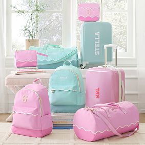 Stoney Clover Lane Glitter Hardsided Luggage, Aqua