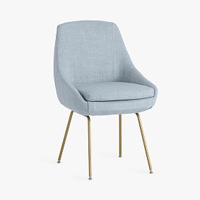 Open Box: Mathis Stationary Desk Chair - Eco Performance Texture Weave Chambray