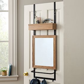 Over-the-Door Mirror With Storage