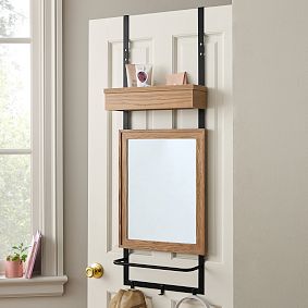 Over-the-Door Mirror With Storage