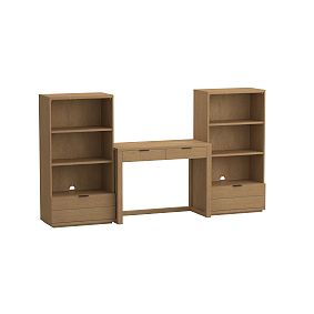 Stinson Writing Desk and Bookcase Set (92")